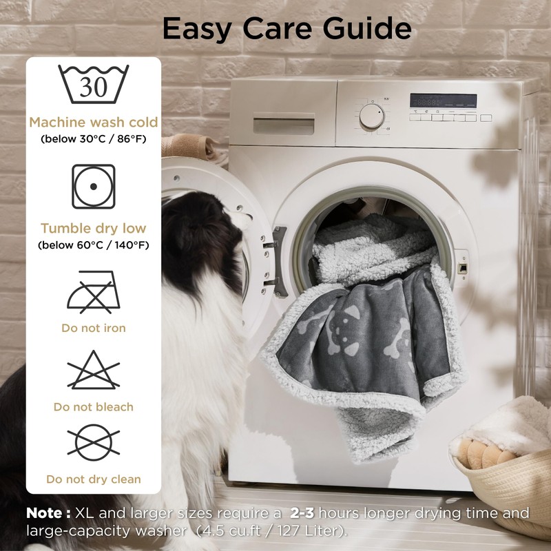 Bedsure Waterproof Dog Blanket - 102x76cm Fleece Dog Blanket for