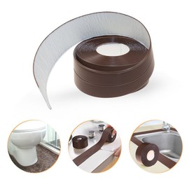 HOWDIA Caulk Strip PE Self Adhesive Tape 2 Pack for Bathtub Bathroom Shower Toilet Kitchen and Wall Sealing 1-1/2" x 11'- Brown