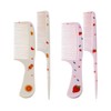 4 Pieces Fruit Comb, Strawberry and Orange Pattern Hair Comb,
