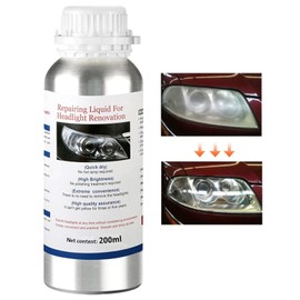 200ML Car Headlight Restoration Fluid,Car Headlight Polishing Repair Fluid to Remove Yellowing/Scratch/Oxidatio/Vague