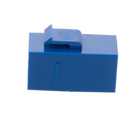 NavePoint CAT6 UTP Inline Keystone Coupler, RJ45 Female to RJ45 Female, Snap-in, 15 Pack, Blue