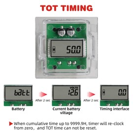 RileyFine HM066 Digital Hour Meter,TOT Timing,SVC Function,Used for Lawn Mowers, Generators, Trimmers, Edgers, Cleaners,and Orther Gasoline Engine Equipments (White)
