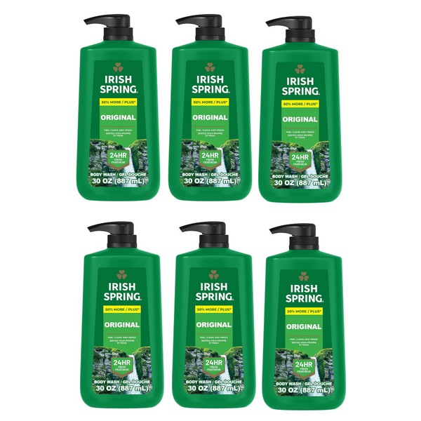 Irish Spring 6 PK Irish Spring Mens Body Wash Pump,