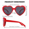 NULOOQ Polarized Heart Shaped Sunglasses for Women Retro Fashion Large
