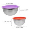 MAGICLULU 2Pcs Stainless Steel Salad Bowls with Lids Heights Rustproof