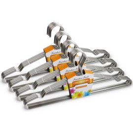 40 Pack Clothes Hangers, Stainless Steel Strong Wire Hangers Space Saving Metal Hangers Coat Hangers Suit Hangers, Great for Daily Use -16.5 Inch, Silver