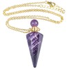 TUMBEELLUWA Amethyst Crystal Aromatherapy Essential Oil Diffuser Jewelry for Women