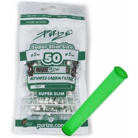 50 Purize® Super Slim Size Activated Carbon Filters + J Tube and 1/5 Sticker (250)