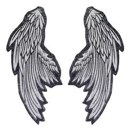 PaEmbro Angel Wing Patches Embroidered Fabric Patches Iron On Patch Angels Back Patch for Motorcycle Jacket Backpack Emblem Military Patches (C), BT3325