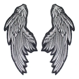 PaEmbro Angel Wing Patches Embroidered Fabric Patches Iron On Patch Angels Back Patch for Motorcycle Jacket Backpack Emblem Military Patches (C), BT3325