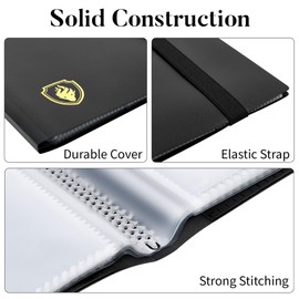 Card Binder 9 Pocket, Fabmaker 396 Pockets Trading Card Binder, Premium Collector Card Album for Standard Cards, Side Loading Card Collection Folder for Game Cards, Sport Cards, Red