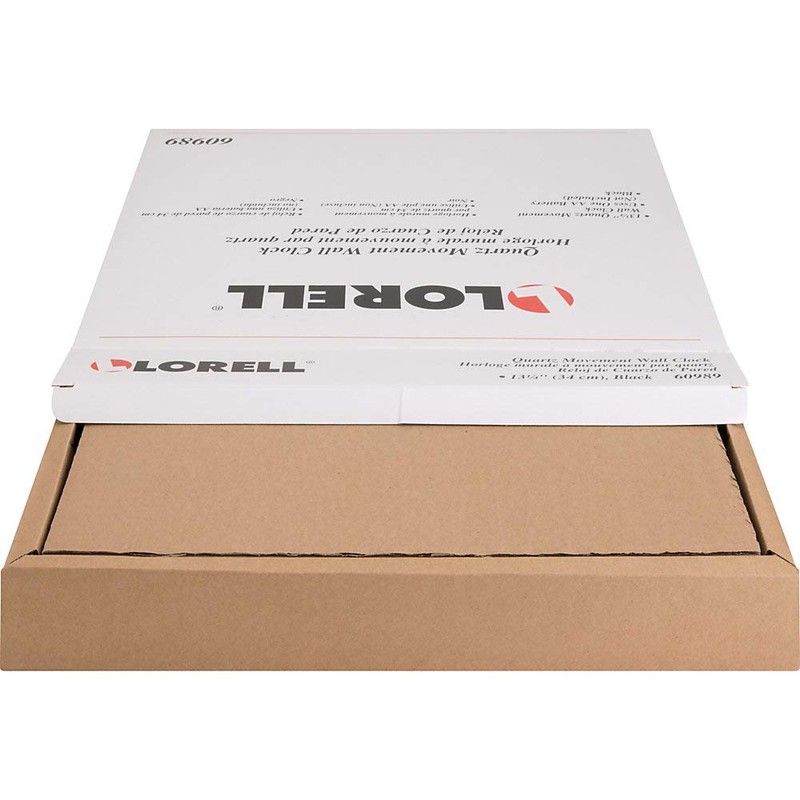 Lorell Wall Clock with Arabic Numerals, 13-1/4-Inch, Black Frame