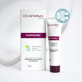 Cicafarm K Crema Cicatrizante 30g para Cicatrices, Estrías y Manchas Vitamina C, Centella Asiatica, Aloe Vera y Rosa Mosqueta