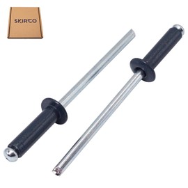 SKIR'CO Pack of 50 Painted Blind Rivets 4.0 x 14 mm, Dome Head, DIN 7337, Aluminium Rivets, Pop Rivets (50, Anthracite Grey RAL 7016)