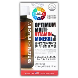 Abottle Optimum Multivitamin and Mineral for Women for Men Multivitamin / 어바틀 옵티멈 멀티비타민 앤 미네랄 포우먼 포맨 종합비타민