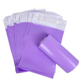 Disposable Sanitary Bags, 100 Pcs, Purple, Self-sealing, Odor-proof, Rectangular, Plastic, 10" x 6" Bags for Feminine Hygiene, Personal Waste, or Pet Waste