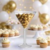 Decoraparty Transparenter Konfektbecher, Martini-Glas für Konfekt, Zeremonie, Tischdekoration, große Mitteldecke