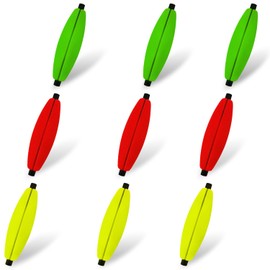 Narcissus Fishing Slotted Peg Float – Slip Bobbers for Fishing, Catfishing Tackle, Fishing Bobbers for Bass, Santee Rig, Easy Line Insertion, No Threading (9pcs-1.5in)