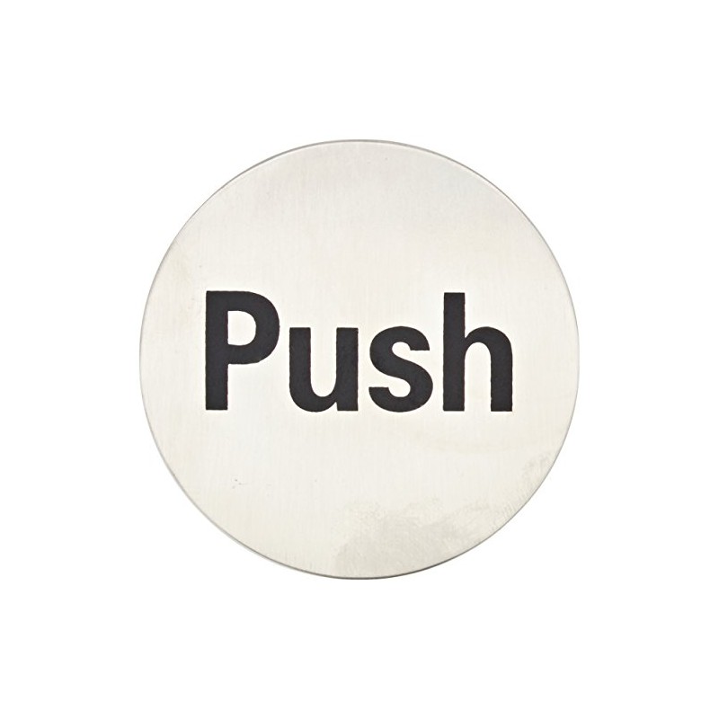 Stalwart U063 Door Sign Push, Stainless Steel