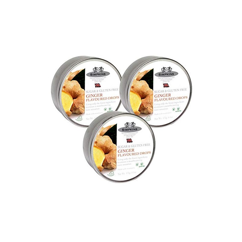 Simpkins Sugar Free Ginger Drops 175g (3 Pack)