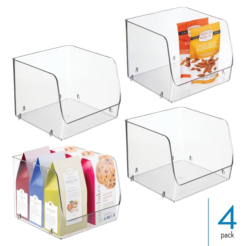 InterDesign iDesign Stackable Open-Front Storage Bins for Kitchen and Pantry