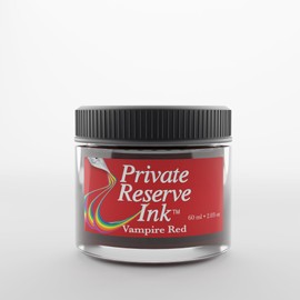 Private Reserve Ink Vampire Red – Premium 60ml Fountain Pen Ink Bottle | Hot Vivid Red with Fast-Drying Formula | Archival Quality & pH-Balanced | Ideal for Writing & Art