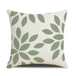 Homefeelzydys Cushion Covers,Cushion Covers 45 x 45 set of 4 Light Green Square Throw Pillow Case cushion covers 18x18 4Pack For Outdoor Patio Garden Blench Living Room Sofa Farmhouse Decor