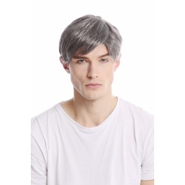 Wig Me Up – GFW994 44 Men's Wig Short kurzhaarig Crown Fashionable Grey Dark grey with black
