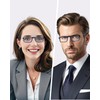 LUFF 2 Pack Folding Reading Glasses for Men/Women With Blue