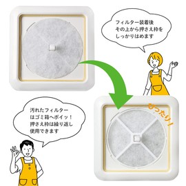 Filter Com UNIX [Compatible with KRP150 / KRP-150 / ※Frameless Filter Only] Ventilation Vent Compatible Filter Diameter: 5.6 inches (143 mm), Hole Diameter: 0.7 inches (17 mm) (5 pieces)