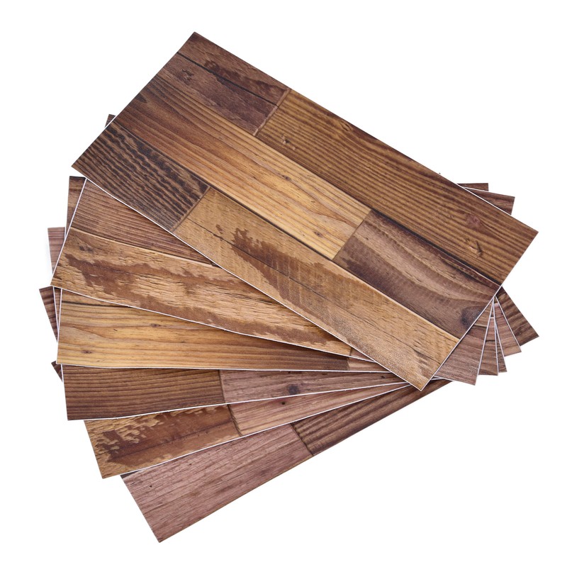18PCS Wall Stickers Peel and Paste Wood Grain Furniture Refurbishment