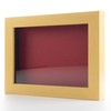 Natural 24x30 Large Shadow Box Display Wooden Frame with Red
