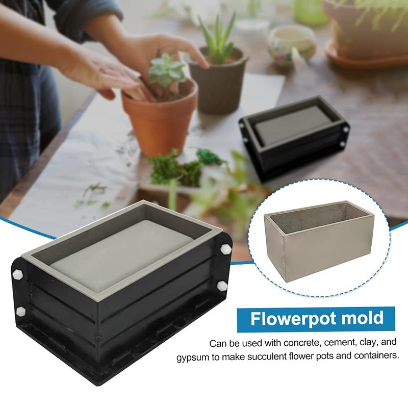 Faddare Silicone Planter Mold, 10x5x3.8inch Silicone Molds for Concrete Flower