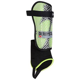 Derbystar Protect Flash 3237 Football Shin Pads Yellow/Black/Grey, yellow, xxs