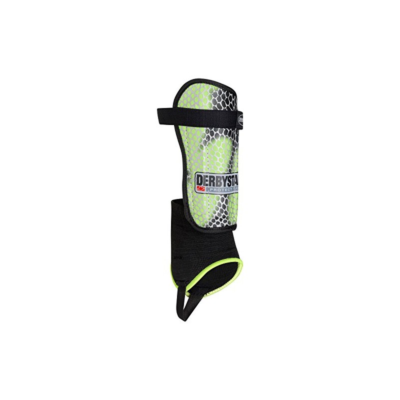 Derbystar Protect Flash 3237 Football Shin Pads Yellow/Black/Grey, yellow, xxs