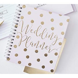 Ginger Ray Pink & Gold Foiled Wedding Planner Organiser Book 70 Pages Engagement Gift