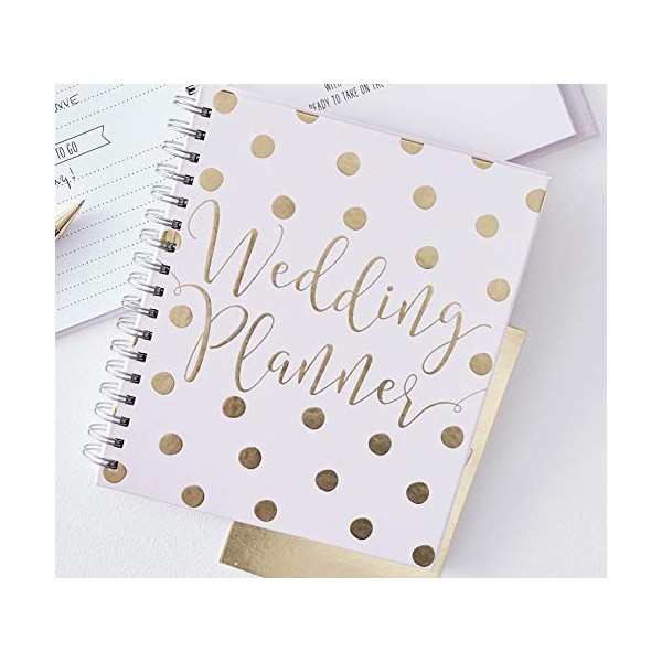 Ginger Ray Pink & Gold Foiled Wedding Planner Organiser Book 70 Pages Engagement Gift