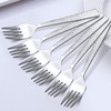 HaWare Hammered 12 Pieces Dinner Forks Set, Stainless Steel 7.9