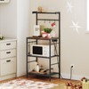 MAHANCRIS Bakers Rack with Power Outlet, Kitchen Storage Shelf with