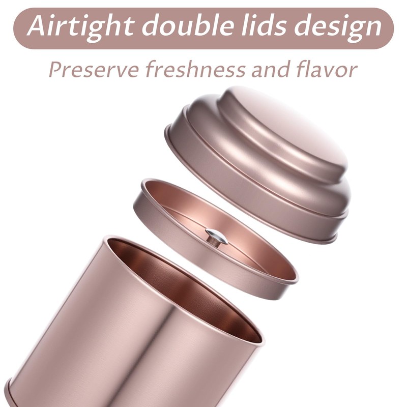 12 Pack Tea Tins Canister With Airtight Double Lids, 8