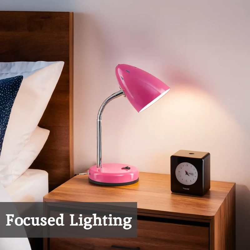 Premier Housewares Flexi Desk Lamp - Pink
