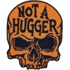 QPS NOT A HUGGER Skull Embroidered Patch - 2PC iron