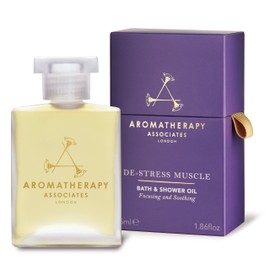 Aromatherapy Associates De-Stress Muscle Bath and Shower Oil. Luxurious Bath Oils to Soothe, Comfort and Ease The Body. Made with Rosemary, Ginger and Black Pepper Essential Oils (1.86 fl oz)
