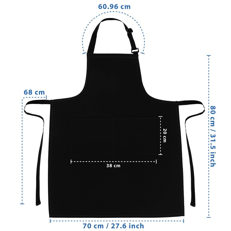 LINEN CLOSET® 4 Pack Apron Unisex Adjustable Bib Apron Ladies