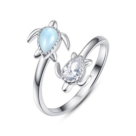 Women's Ring Raccoon 925 Sterling Silver Ring Adjustable Ring Racoon for Women Birthday Anniversary Promise Jewellery, Silver