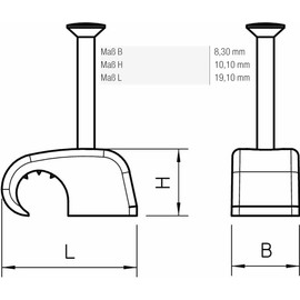 OBO Bettermann Nagelschellen 7-12 mm mit Nagel 25 mm (200 Stk.)