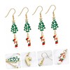 COLLBATH Elegant Xmas Earring Set Vines Design Christmas Stick Ear