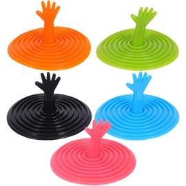 Toyvian Tapón De Drenaje para Fregadero De Cocina Y Baño Juego De 5 Tapones De Silicona Prácticos Selladores para Lavabo Y Bañera 2.55X2.55X1.96In