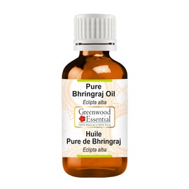 Greenwood Essential Natural Pure Bhringraj Oil (Eclipta alba) Therapeutic Quality for Hair, Skin and Aromatherapy 100 ml (3.38 oz)