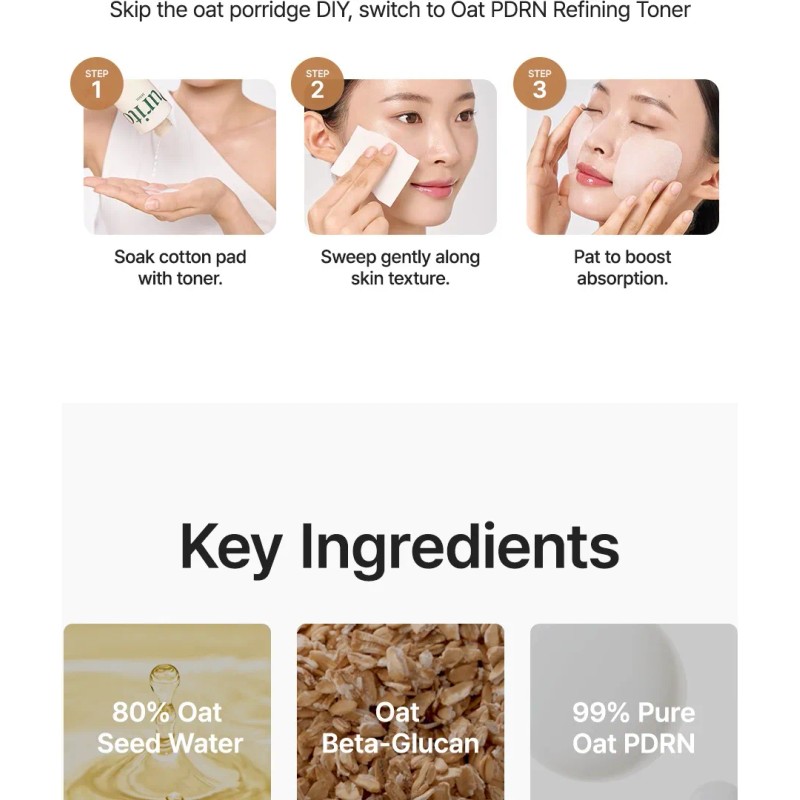Purito Seoul Oat Pdrn Gentle Refining Toner 200ml Todo Tipo